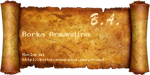 Borka Armandina névjegykártya